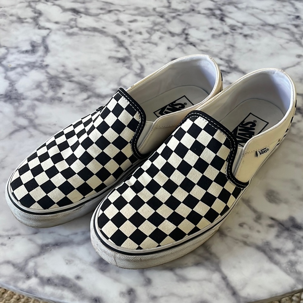 Vans check slip on size 9.5